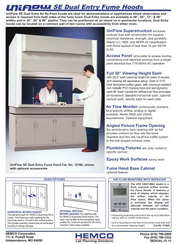 SE Dual Entry Fume Hood