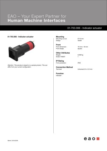 01-703.006 - Indicator actuator