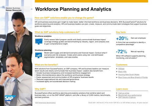 Workforce Planning and Analytics