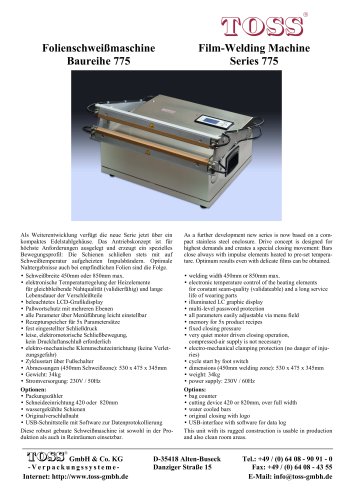 Film-Welding Machine Series 775