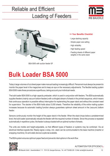 Bulk Loader BSA 5000