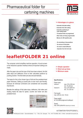 leafletFOLDER 21 online