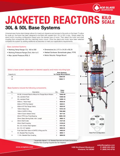 Jacketed Reactors - 30L to 50L