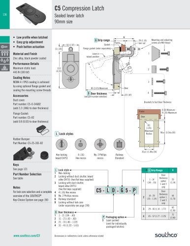 C5 - Sealed Lever Latches