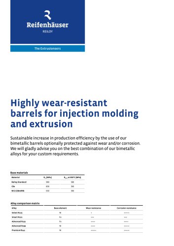 The Extrusioneers Highly wear-resistant barrels for injection molding and extrusion