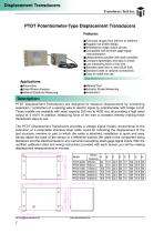 PTDT Potentiometer-Type Displacement Transducers