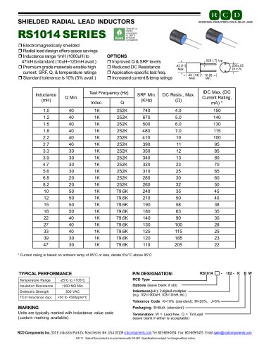 RS1014 SERIES