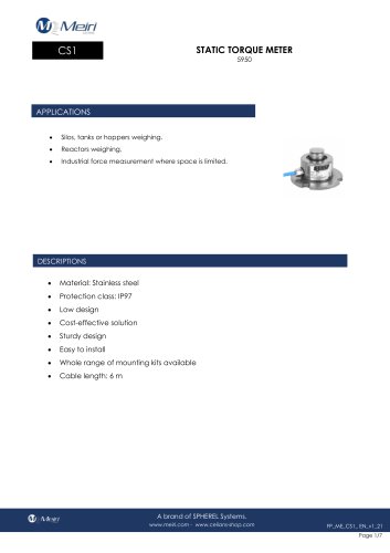 CS1 STATIC TORQUE METER